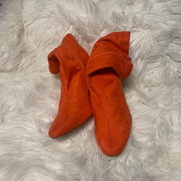 Orange Ankle Boots for Women - Picture 3 of 3